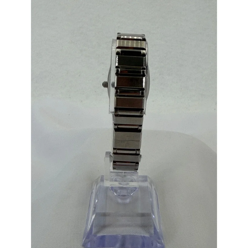 Bulova Womens Diamond Accent Stainless Steel Watch Silver Tone C8671383
